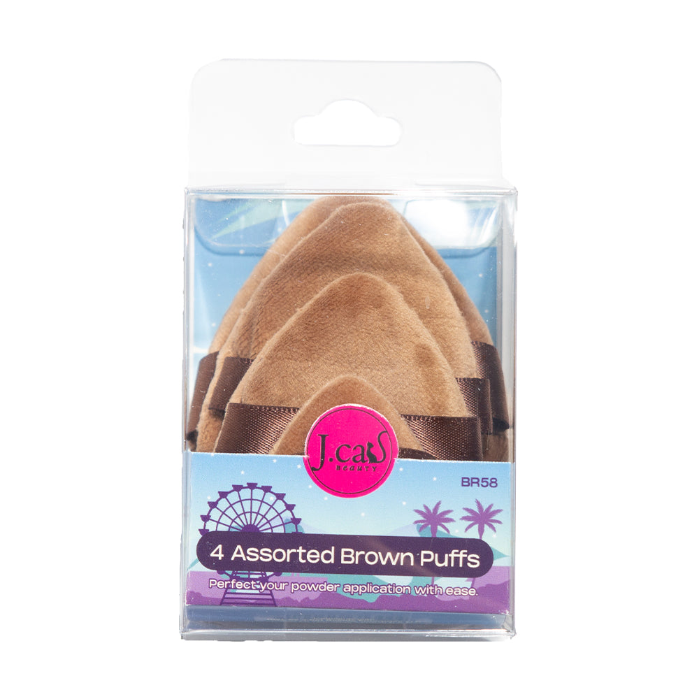 BR58 4 Assorted Brown Puffs