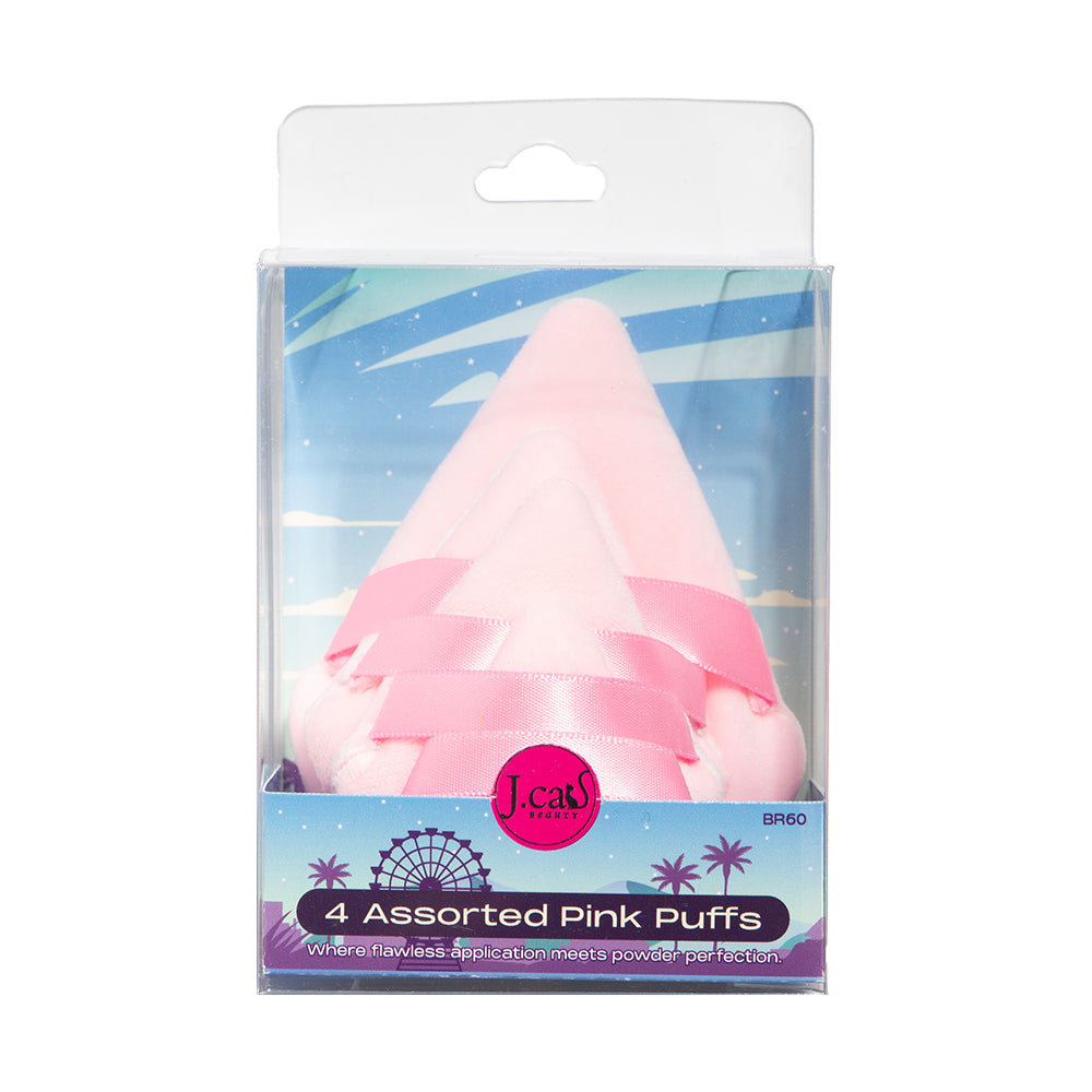 BR60 4 Assorted Pink Puffs