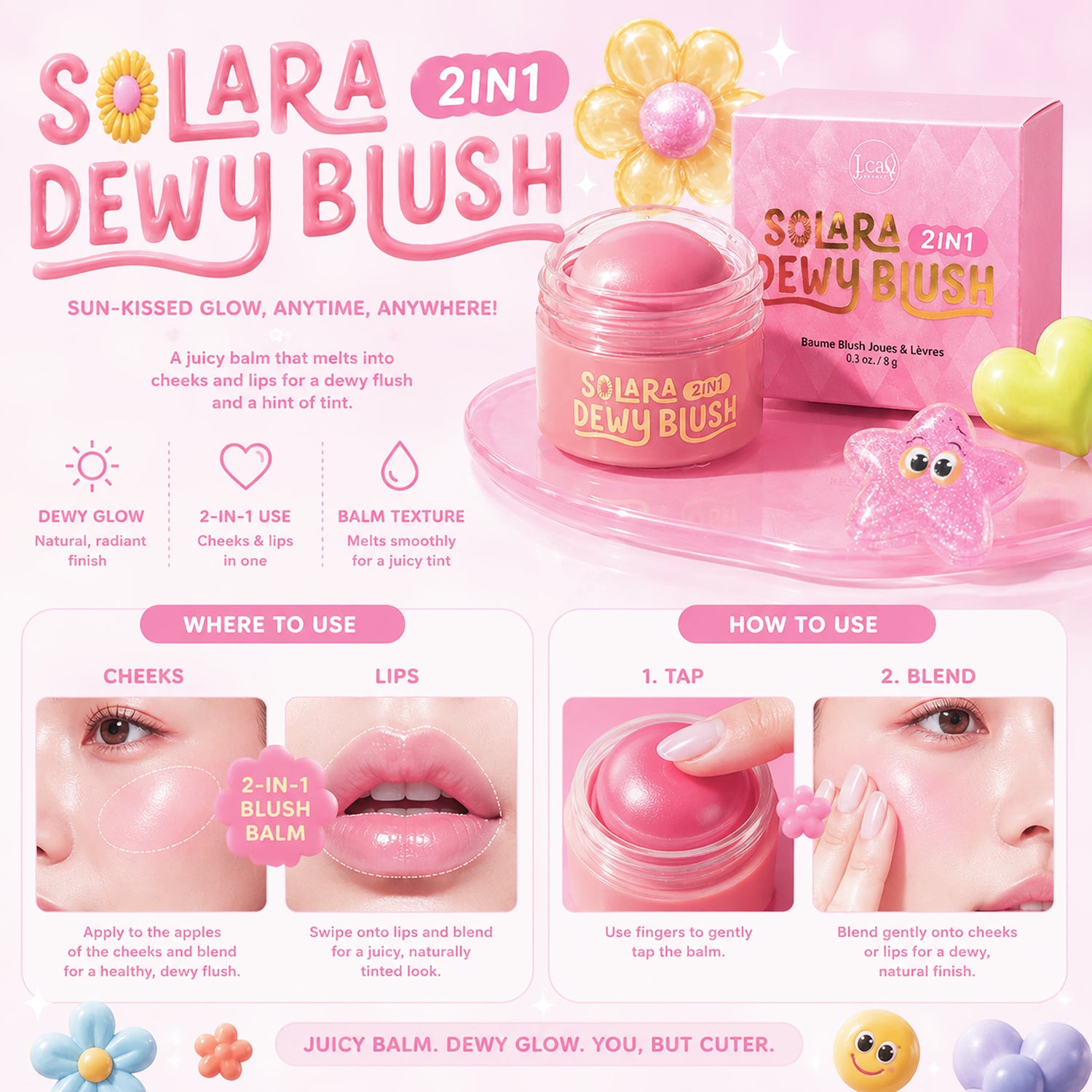 Solara 2-in-1 Dewy Blush