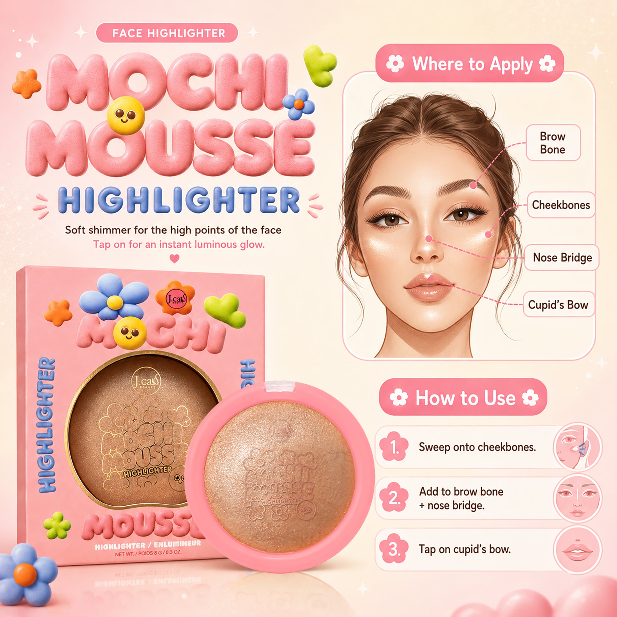 Mochi Mousse Highlighter – J.Cat Beauty