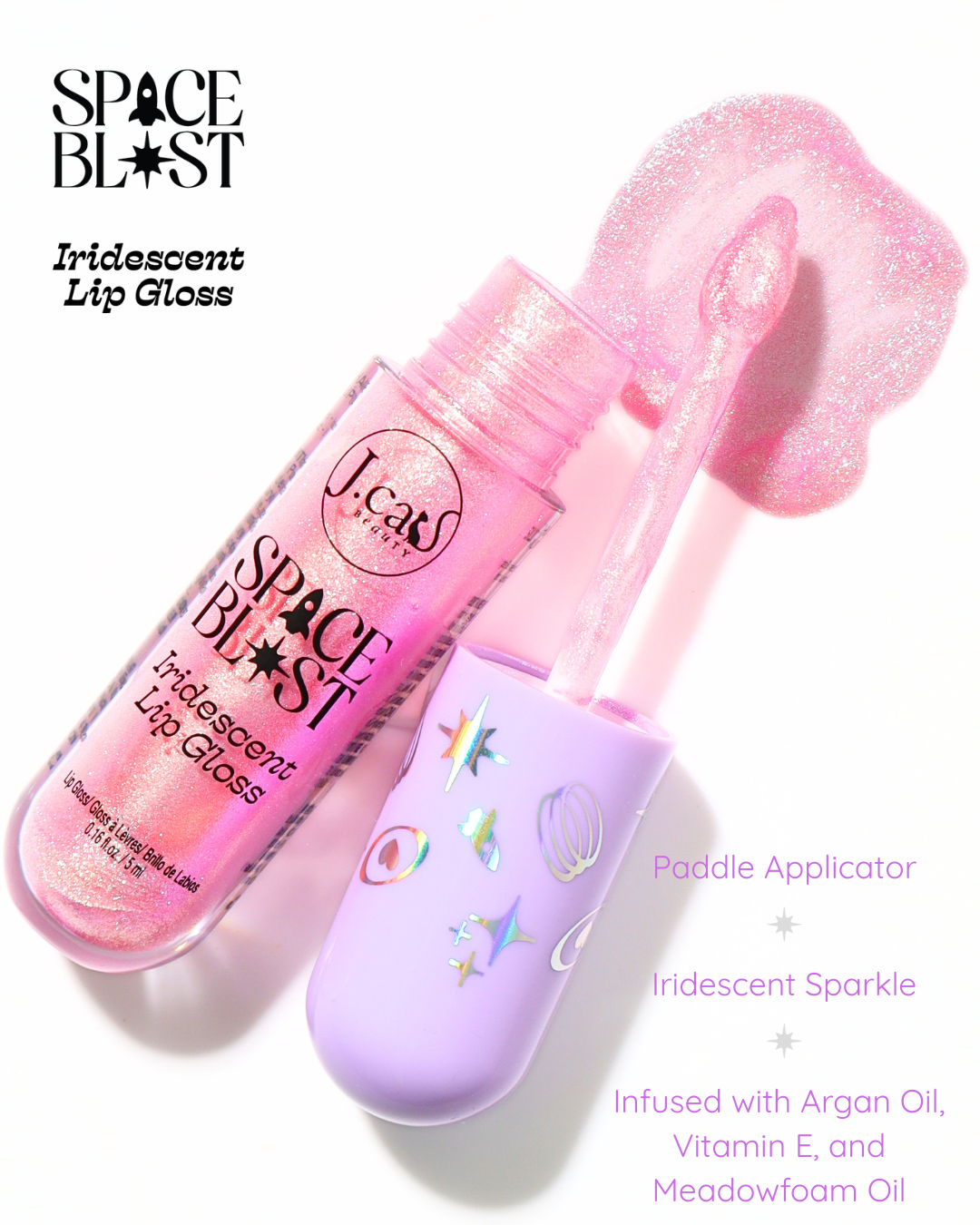 J.Cat Beauty Space Blast Iridescent Lip Gloss - SIL101 Champagne Supernova J.Cat Beauty Space Blast Iridescent Lip Gloss - SIL101 Champagne Supernova