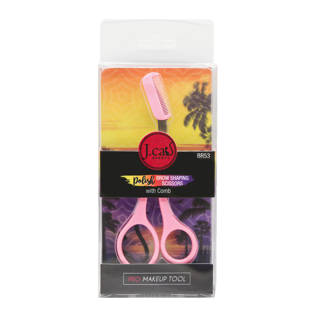 BR53_PRO Tijeras para pulir cejas con peine