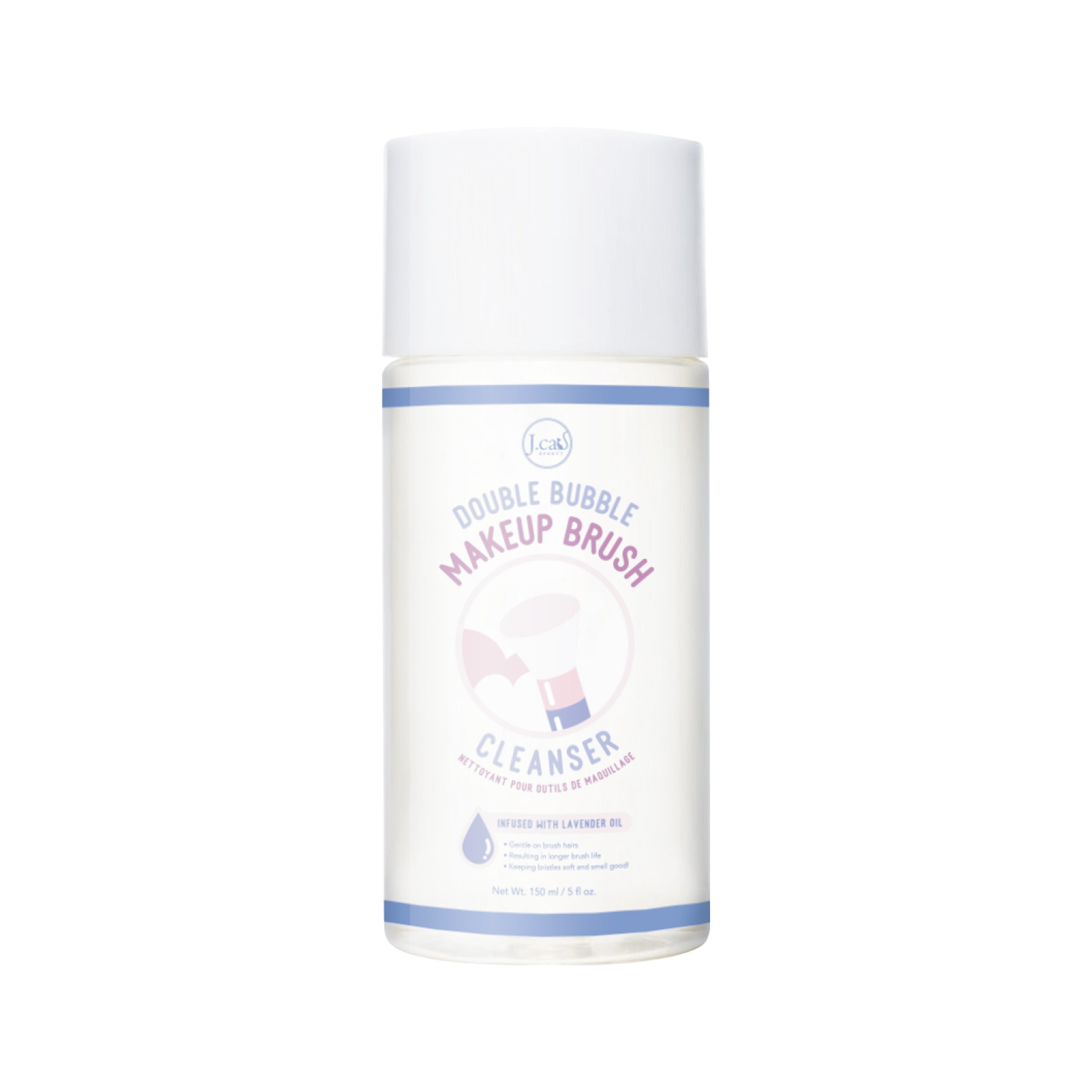 Limpiador de brochas de maquillaje de doble burbuja