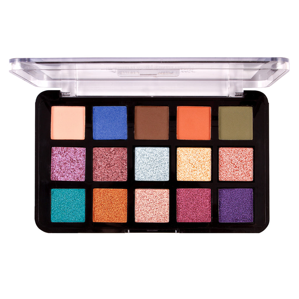 eyeshadow palette with 15 shades