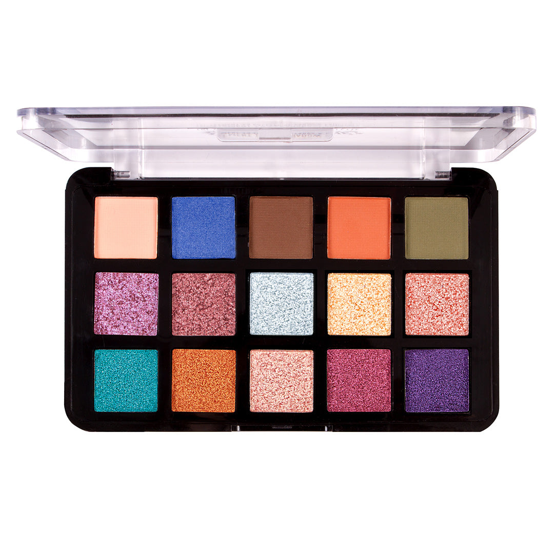 eyeshadow palette with 15 shades