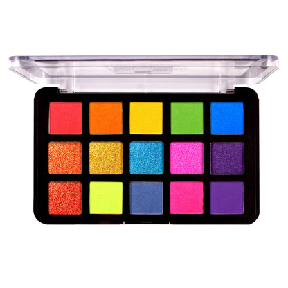 eyeshadow palette with 15 shades