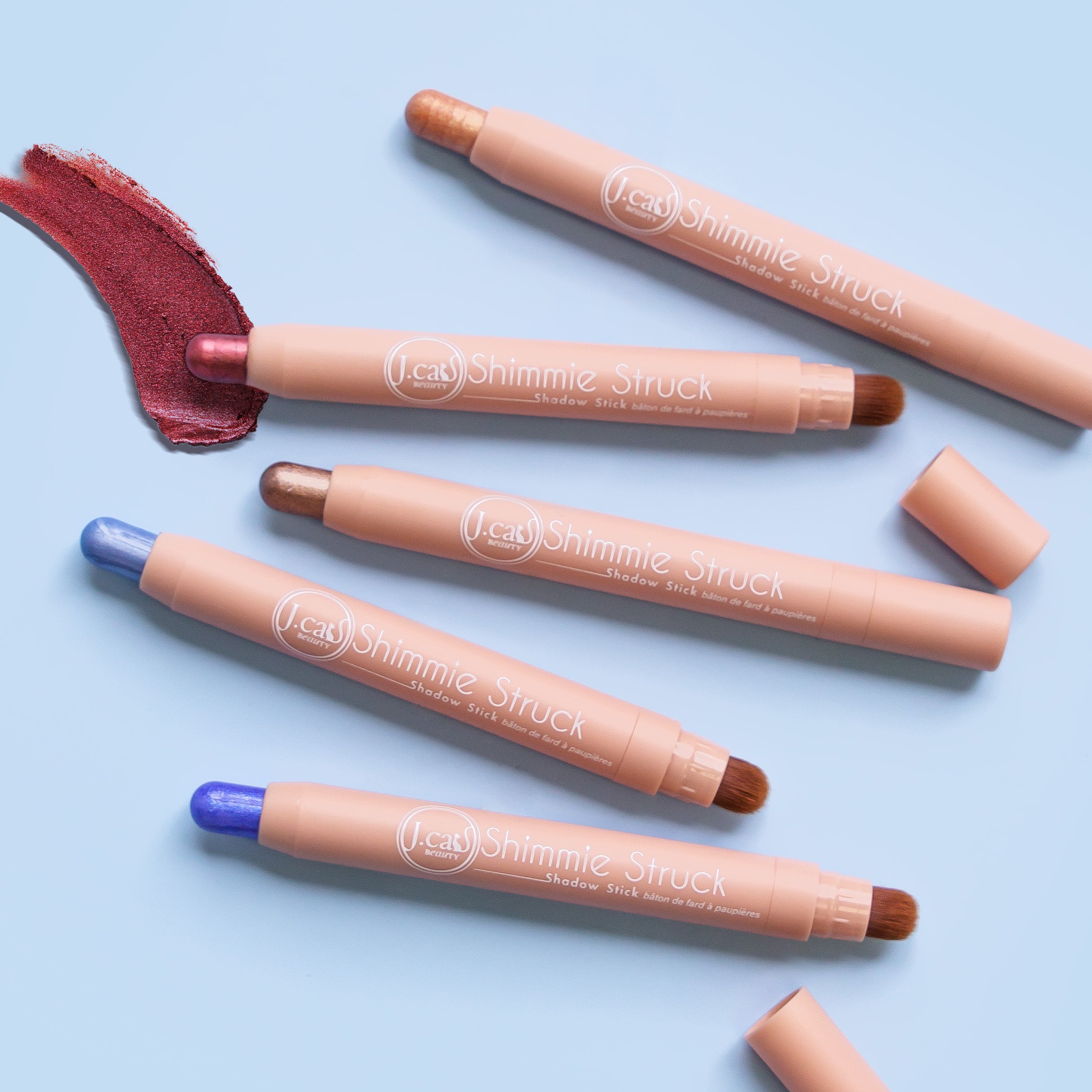 duo-ended eyeshadow sticks which includes a creamy eyeshadow on one end and blending brush on the other end for a complete eye look!