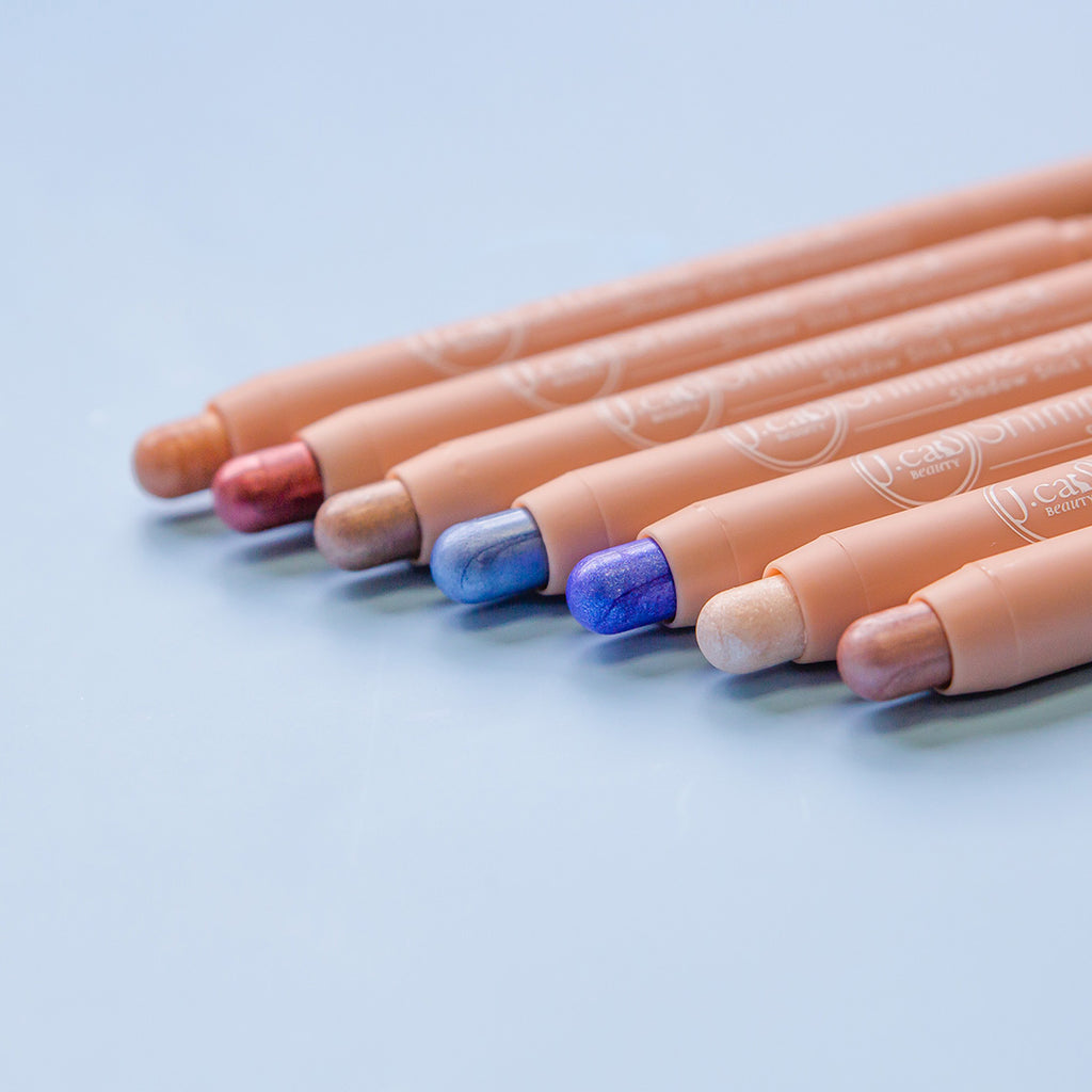 duo-ended eyeshadow sticks which includes a creamy eyeshadow on one end and blending brush on the other end for a complete eye look!