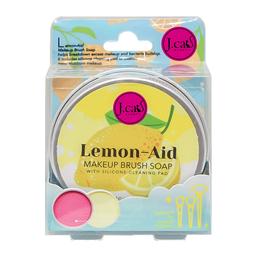 Jabón para brochas de maquillaje Lemon-Aid con almohadilla de limpieza de silicona